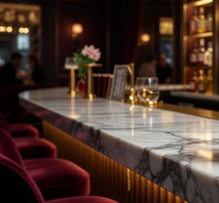 Elegancki koktajl wieczorny w barze restauracji kasyno Nocna Strefa
