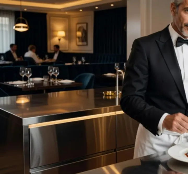 Szef kuchni przygotowujący autorskie dania w restauracji Nocna Strefa