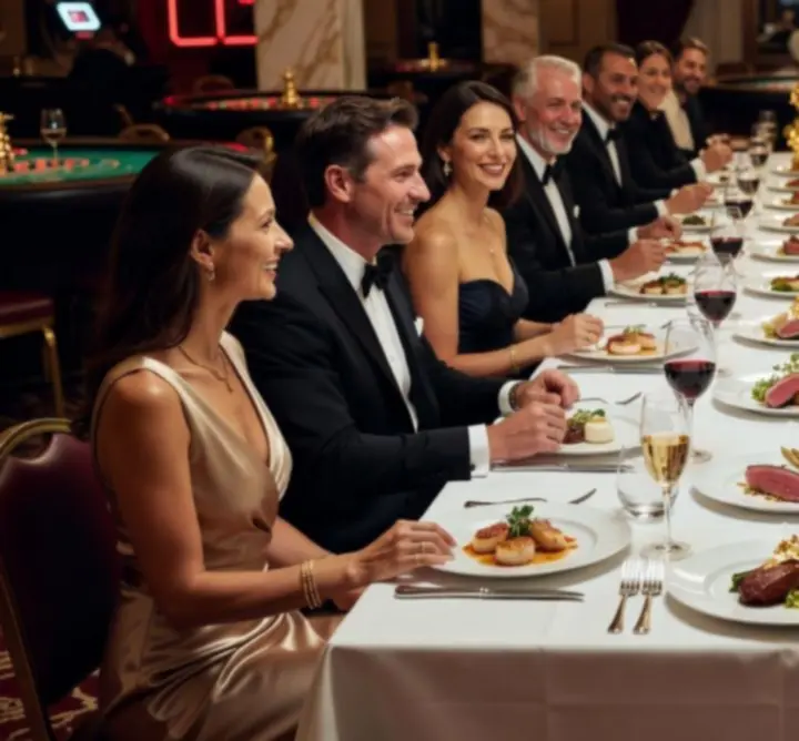 Ekskluzywna kolacja świąteczna w eleganckiej restauracji